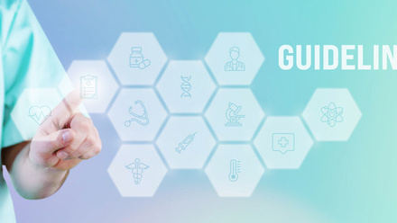 Doctor pointing finger at digital hologram made of icons and the word guidelines_shutterstock_2167927861.jpg