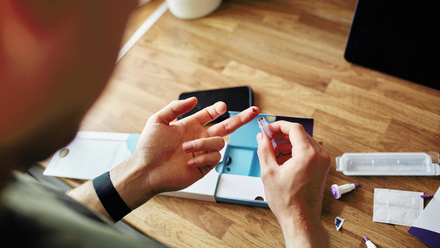 point of care testing stock image